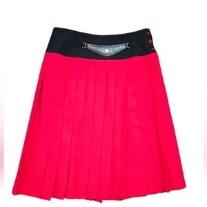 Vintage Pure Virgin Wool Pleated Preppy Skirt Canada Academia Collegiate Size 10